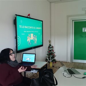 Intervento presso l’ISIS Pertini di Monfalcone sull’accessibilità della mostra Te lo racconto io l’amianto con Annalisa Noacco di Willeasy spa (a.s. 2024-2025)